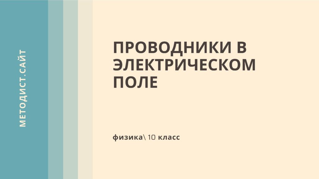 Проводники в электрическом поле. Физика. 10 класс